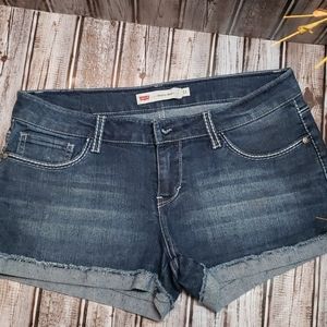 Dark Denim Stretch Shorty Shorts Sz 11
